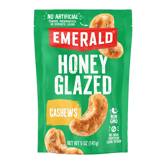 Emerald Honey Glazed Cashews