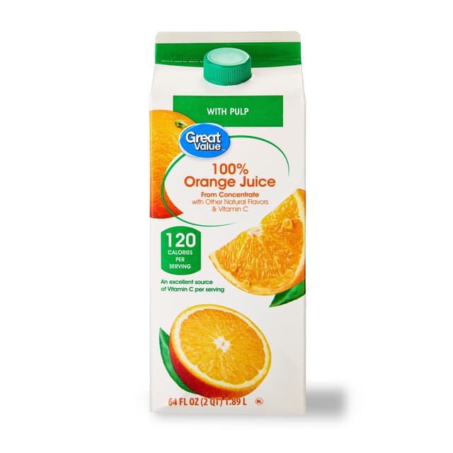 Great Value orange juice