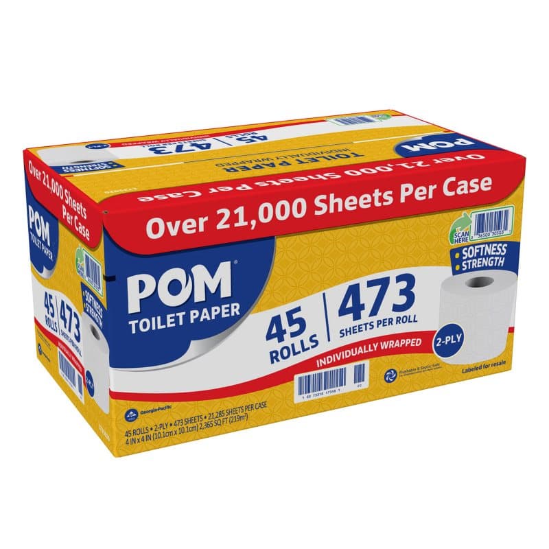 POM Toilet Paper 45 Rolls