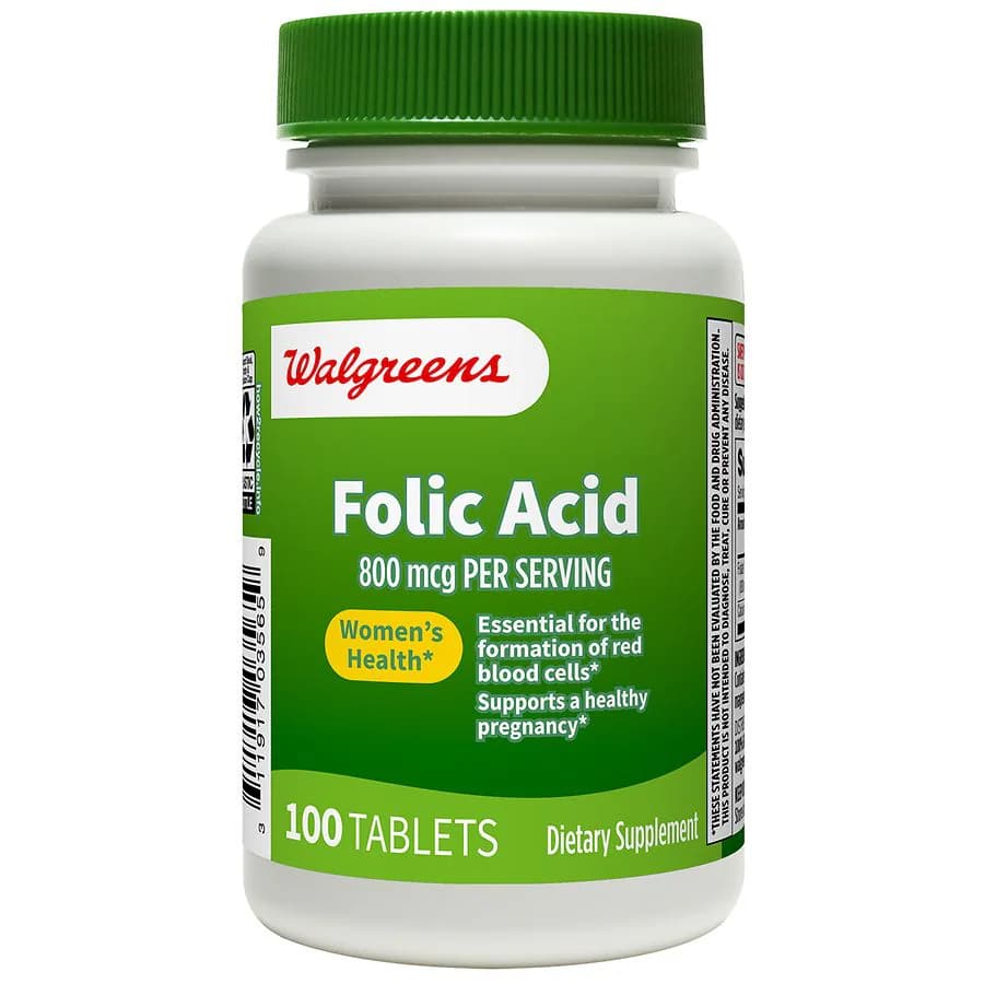 Walgreens Folic Acid 800mcg