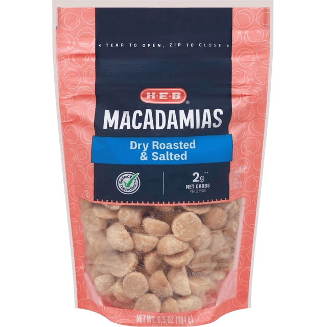 H-E-B Macadamias Dry Roasted & Salted