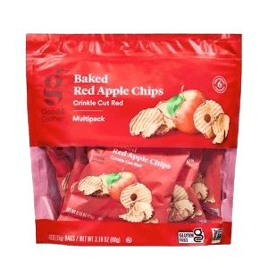 Good & Gather Baked Red Apple Chips Crinkle Cut Red