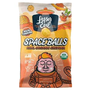 LesserEvil Organic Cheddar Cheese Crunchy Puffs