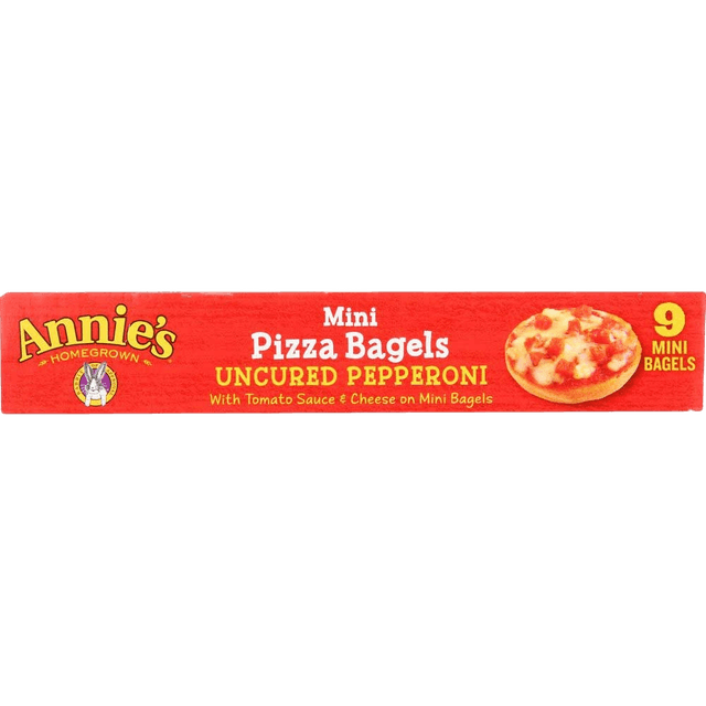 Annie's Homegrown Annie's Uncured Pepperoni Mini Pizza Bagels 9 Count