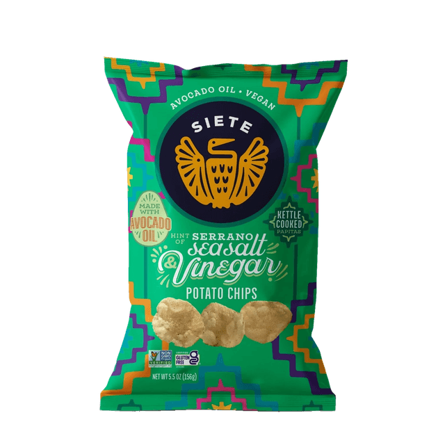 Siete Hint of Serrano Vinegar Potato Chips