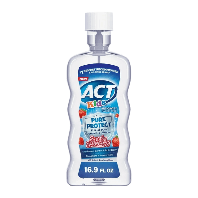 ACT Kids Pure Protect Simply Strawberry Anticavity Fluoride Rinse