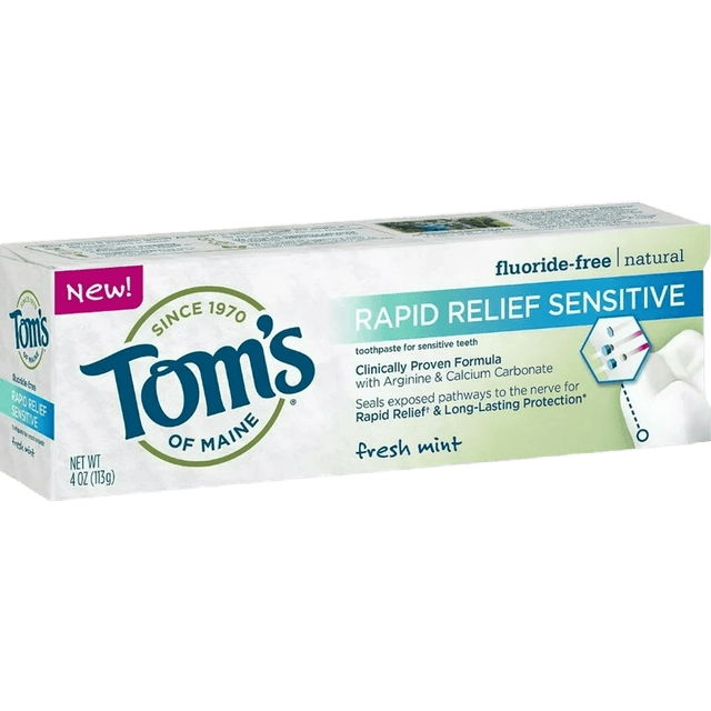 Tom's of Maine Sensitive + Rapid Relief Gentle Mint toothpaste