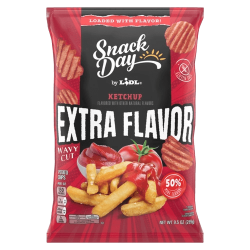 Lidl Snack Day Ketchup Wavy Cut Chips