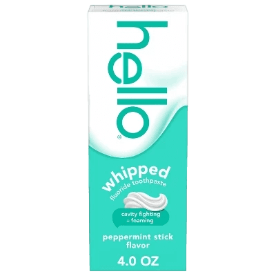 Hello hello Whipped Fluoride Toothpaste Minty Foam Toothpaste Peppermint Stick