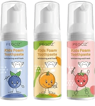 Pegciz Kids Foam Toothpaste Whitening and Fresh plastic bottle