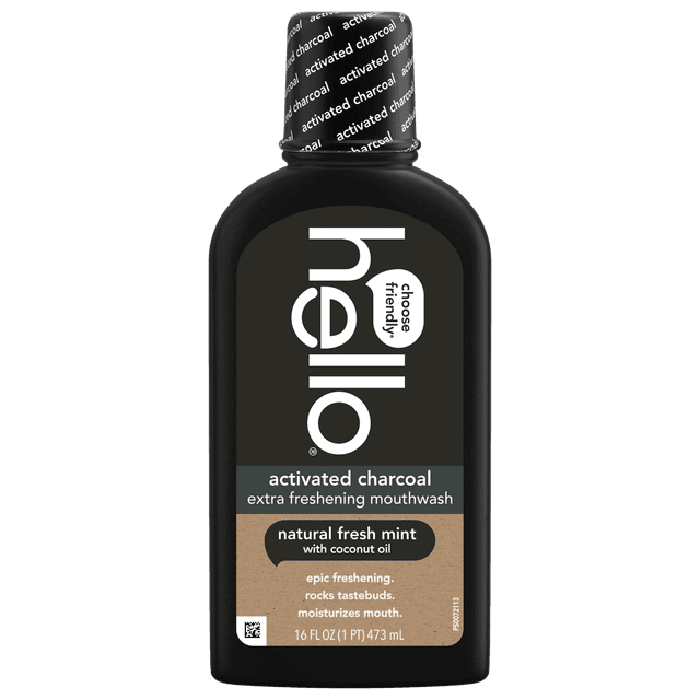 hello Products chill mint fluoride free mouthwash with activated charcoal