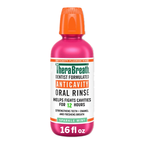 TheraBreath Dentist Formulated Anticavity Oral Rinse Sparkle Mint