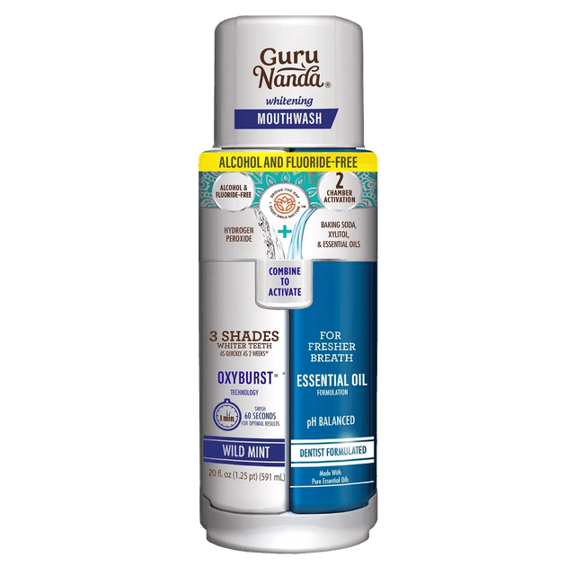 GuruNanda Dual Barrel Whitening Mouthwash