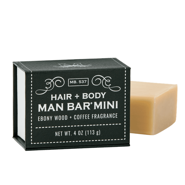 MAN BAR HAIR + BODY MINI Ebony Wood + Coffee Fragrance