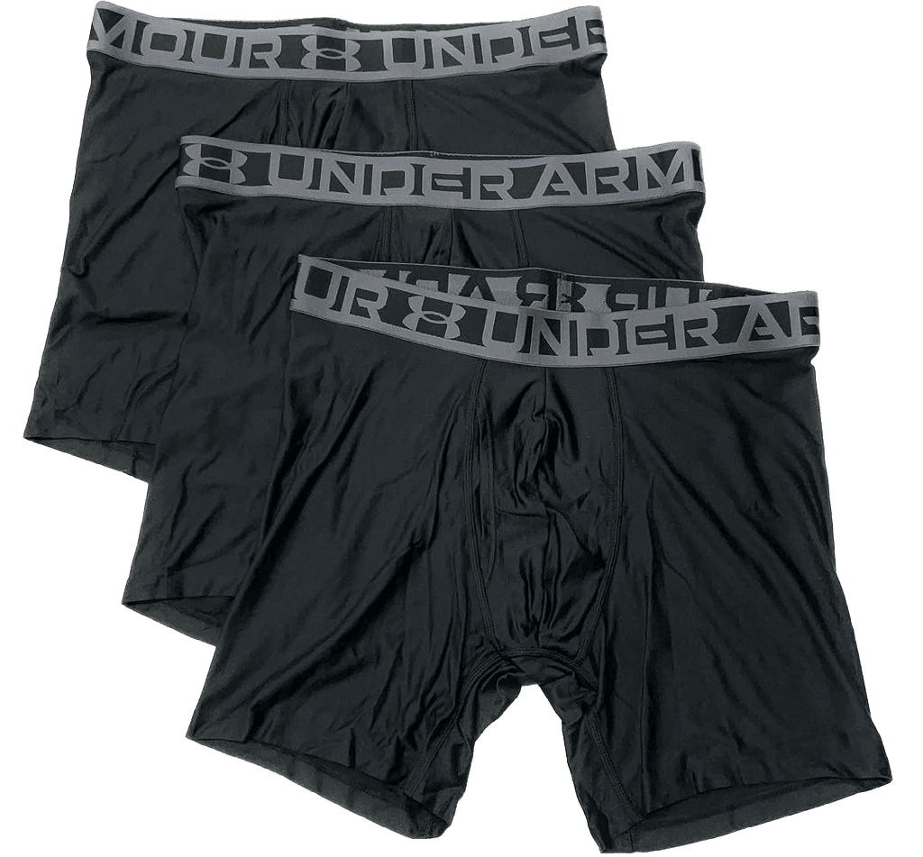 Under Armour Men’s Tech 6 inch Boxerjock Underwear Black