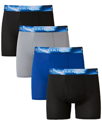 Hanes Men's Classics Ultimate X-Temp Moisture-Wicking Mesh Boxer Briefs