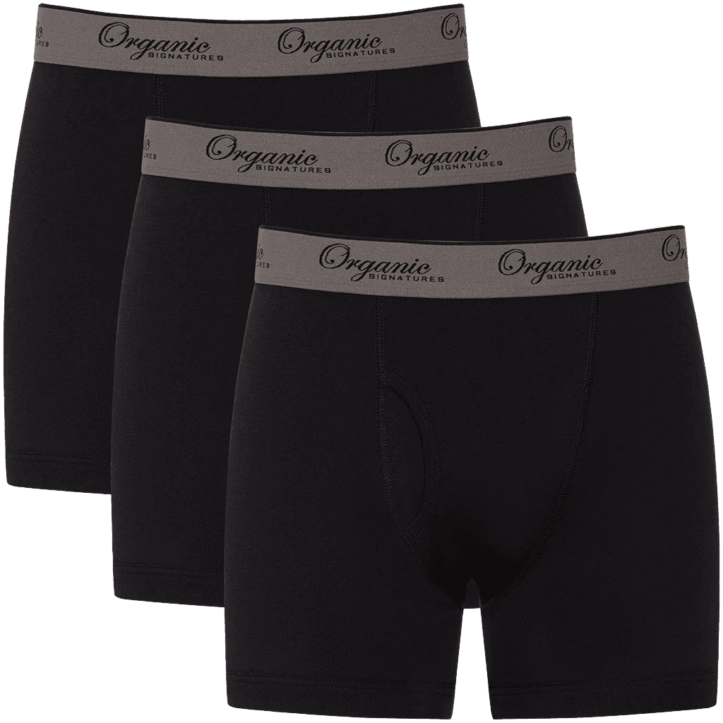 Organic Signature Black Breathable 100% Organic Cotton Boxer Brief