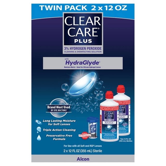 Clear Care Plus 3% Hydrogen Peroxide Cleaning & Disinfecting Solution with HydraGlyde
