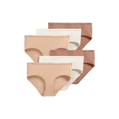 Jockey Women's Underwear Organic Cotton Stretch Logo Hipster Ivory/Light/Almond