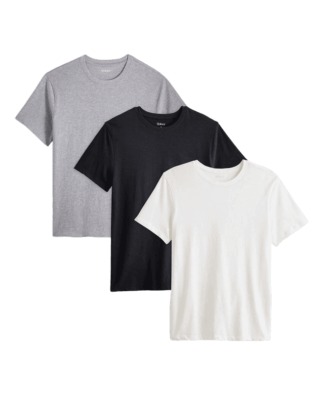 100% Organic Cotton Slub Crewneck Tee Heather Grey