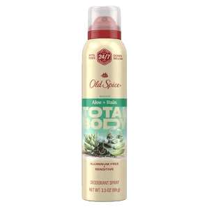 Old Spice Total Body Deodorant Spray Aloe + Rain