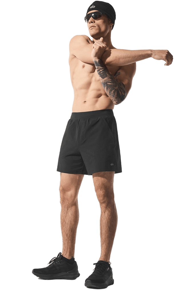 alo Black 5 inch Repetition Short Male