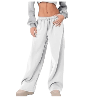 No Boundaries Soft Fleece Wide Leg Pants Platinum Silver Heather