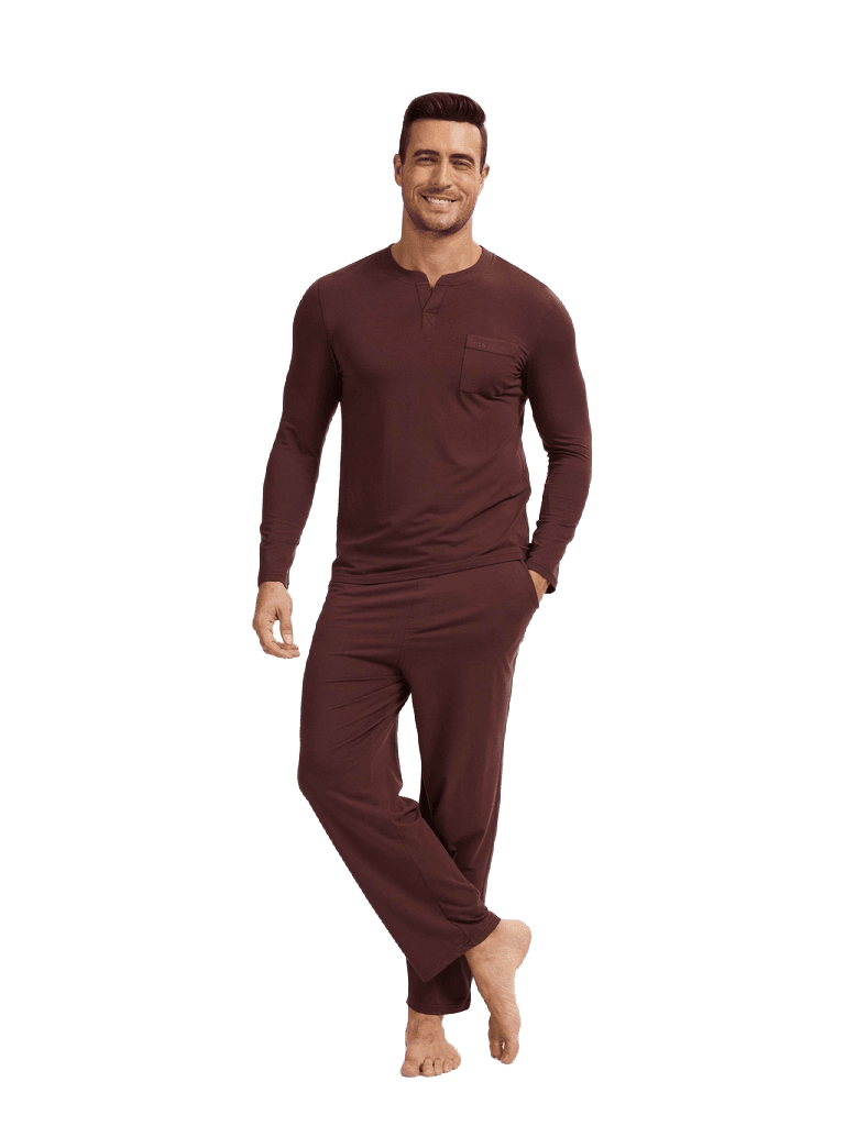GYS Premium Bamboo Cotton Men Long Pajama Set