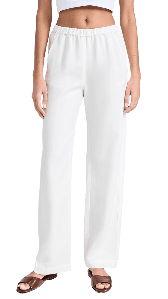 Reformation Olina Linen Pant - White