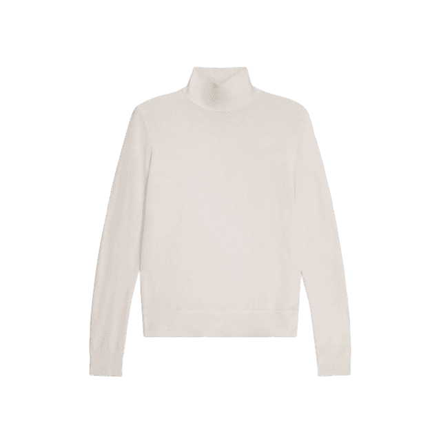 Theory Turtleneck Sweater in Regal Wool - New Ivory