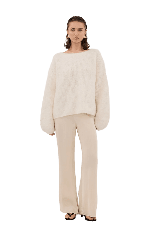 DISSH PERCY SANDSTONE SILK PANT