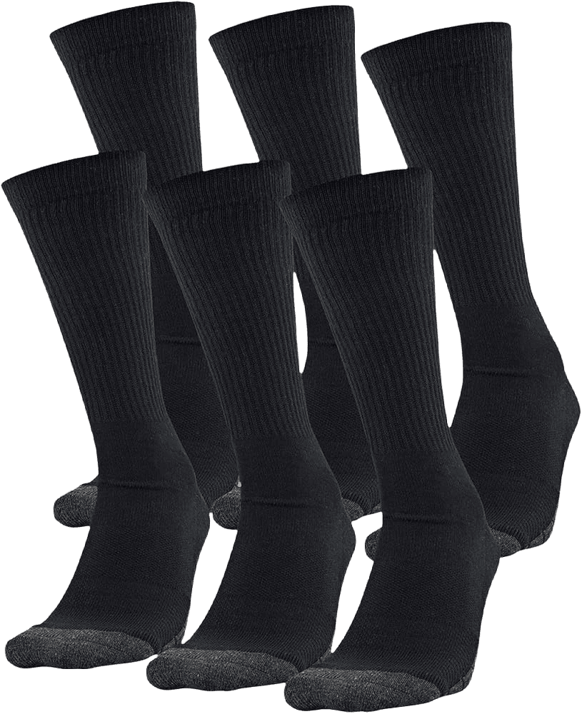 Under Armour HeatGear Tech Crew Socks Multipairs Black