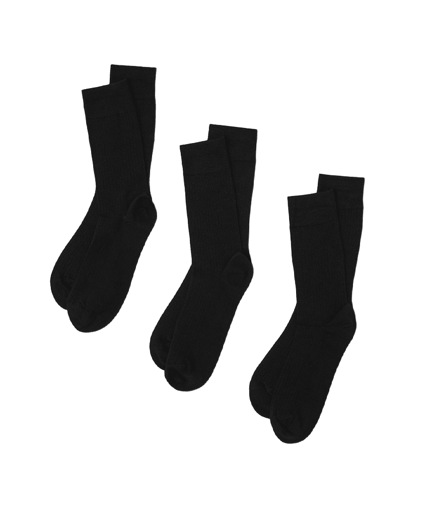 Pact Men The Perfect Crew Socks Black