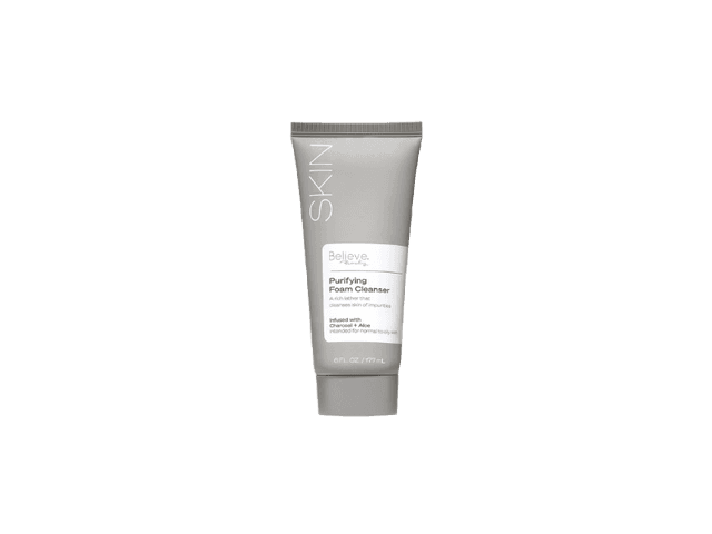 Believe Beauty Purifying Foam Cleanser Infused with Charcoal + Aloe