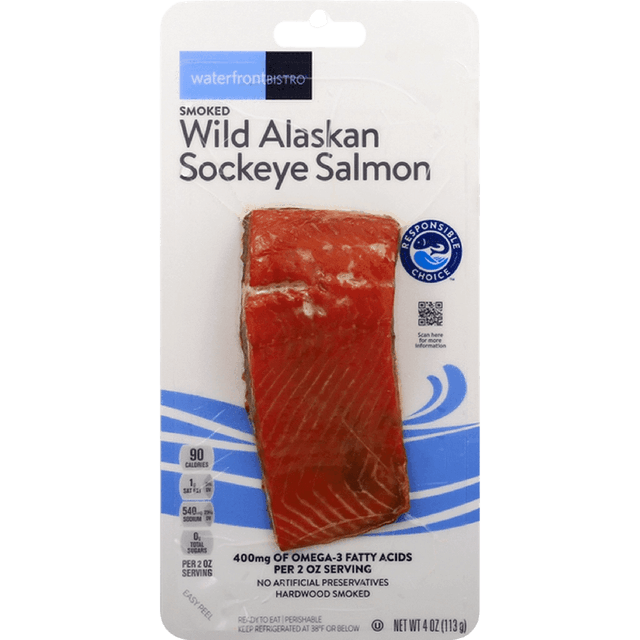 Waterfront Bistro Hardwood Smoked Wild Alaskan Sockeye Salmon