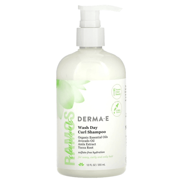 DERMA E DERMA E Ramos Clean Curls Wash Day Curl Shampoo For Wavy Curly and Coily Hair