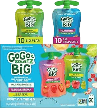 GoGo Squeez BIG BIG Raspberry Apple Raspberry & Strawberry Vanilla