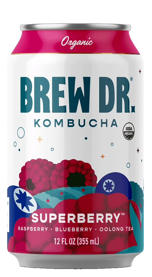 Brew Dr. Kombucha Raspberry Rose Kombucha can