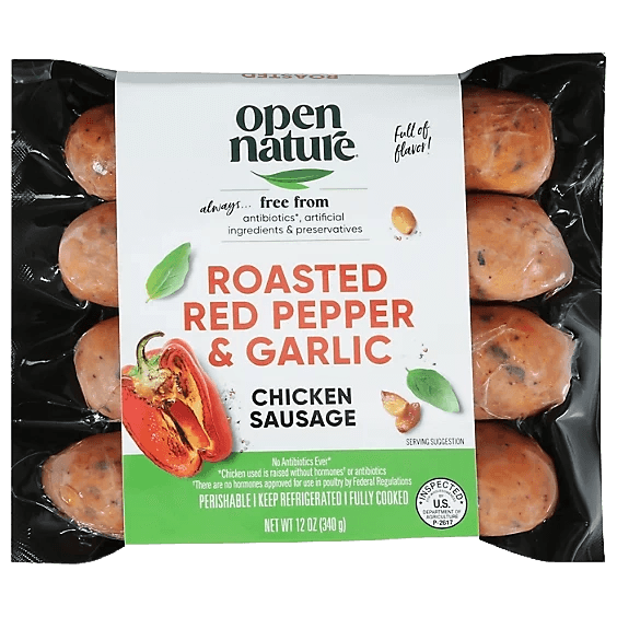 Open Nature Roasted Red Pepper & Garlic Chicken Sausage