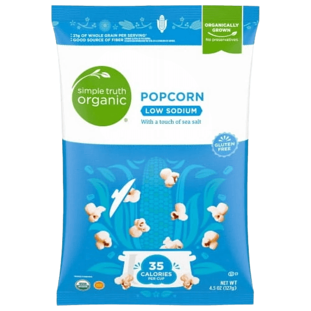 Simple Truth Organic Popcorn Low Sodium With a touch of sea salt