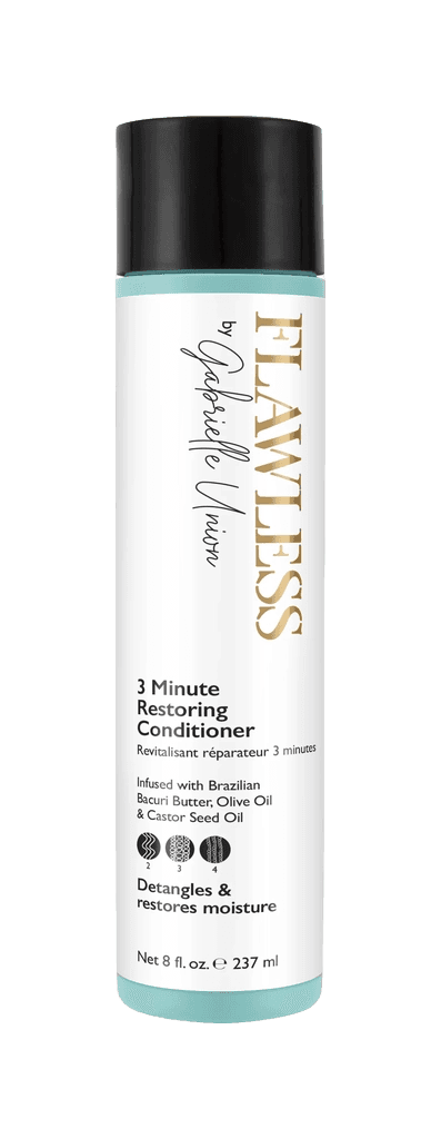 Flawless by Gabrielle Union 3 Minute Restoring Moisturizing & Detangling Daily Conditioner with Brazilian Bacuri Butter Olive & Caster Seed Oil