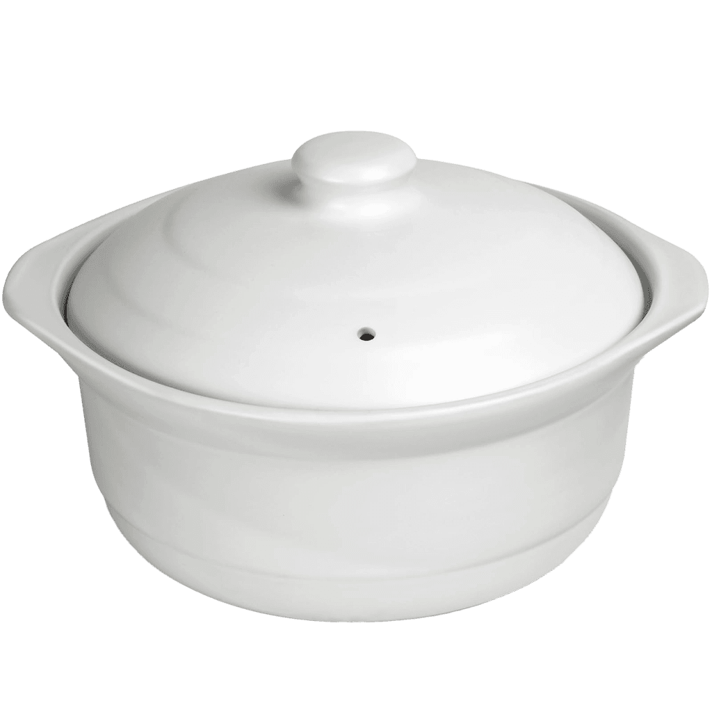 White Cooking Pot with Lid