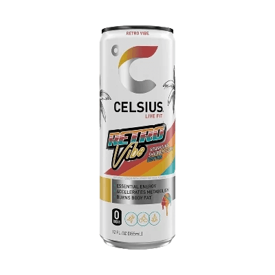 Celsius Retro Vibe Sparkling Sherbet Splash can