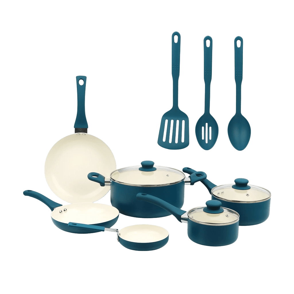 Mainstays Ceramic Nonstick Cookware Set 12 pieces