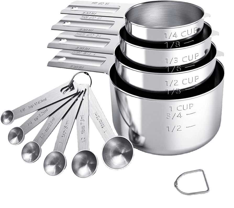 TILUCK Stainless Steel Measuring Cups & Spoons Set