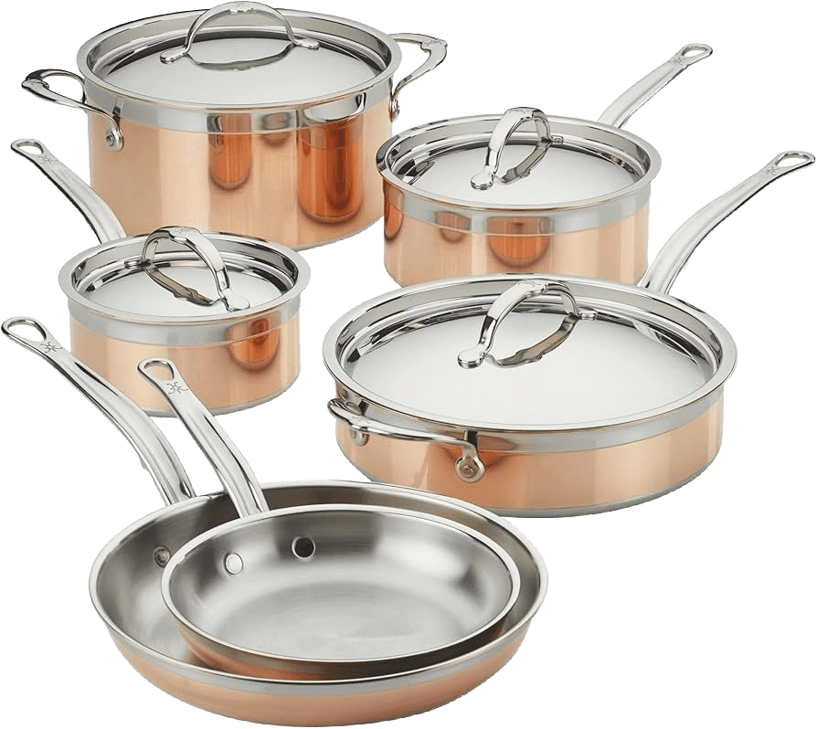 Hestan CopperBond Collection 100% Pure Copper Ultimate Cookware Set