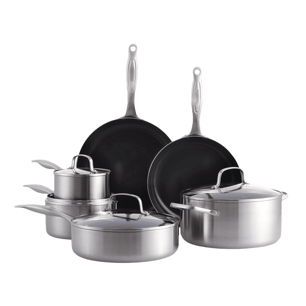 GreenPan Tri-Clad Collection Nonstick Stainless Steel 11 in Frypan