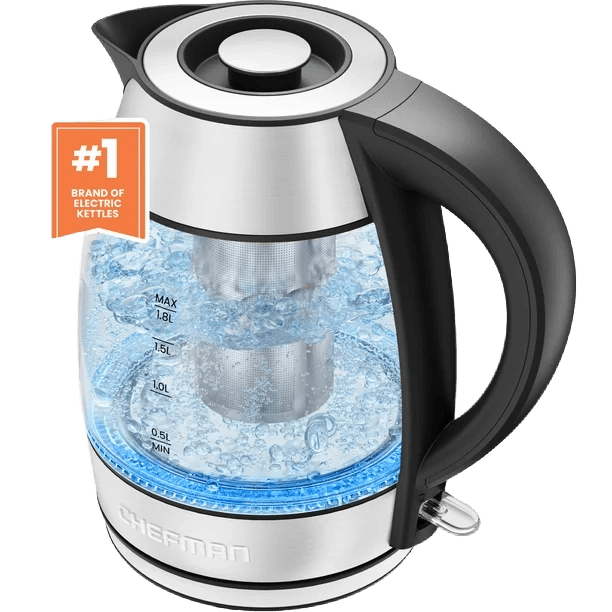 Chefman Fast Boiling 1.8L Electric Glass Kettle