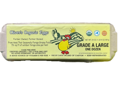 Oliver's Organic Farmer Owned Pasture Raised Eggs