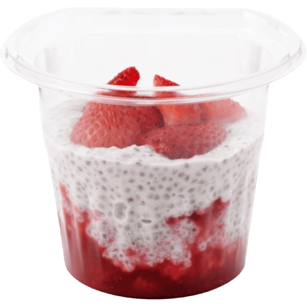Sprouts Farmers Market Coconut Chia Strawberry Compote plastic container